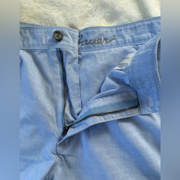 Eddie Bauer Classic Light Blue Flat Front Shorts Lightweight Cotton, size: 40 - Picture 3 of 9